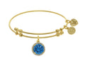 Brass With March Birth Month On Yellow Angelica Collection Bangle