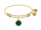 Angelica Collection Brass With Yellow May Birth Month On Yellow Bangle