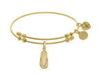 Brass With Yellow Finish Flip Flop Charm On Yellow Angelica Collection Bangle