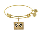 Brass With Yellow Finish finish Line Pride Enamel Charm For Angelica Collection Bangle