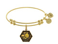Brass With Yellow Finish Queen Bee Enamel Charm Fo R Angelica Collection Bangle