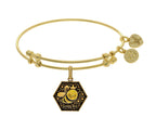 Brass With Yellow Finish Queen Bee Enamel Charm Fo R Angelica Collection Bangle