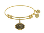 Angelica Collection Brass With Yellow Finish #1 Sister Charm For Angel Ica Bangle