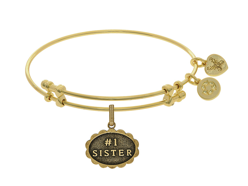 Angelica Collection Brass With Yellow Finish #1 Sister Charm For Angel Ica Bangle