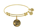 Brass With Yellow Finish Comedy/tragedy Charm For Angelica Collection Bangle