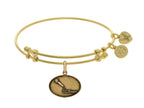 Brass With Yellow Finish Singer Charm For Angelica Collection Bangle