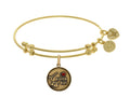 Brass With Yellow Finish I Love Rock And Roll Enamel Charm For Angelica Collection Bangle