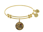 Brass With Yellow Finish I Love Rock And Roll Enamel Charm For Angelica Collection Bangle