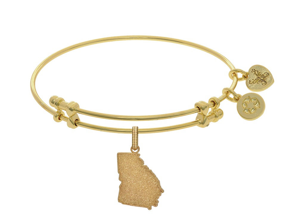 Brass With Yellow Finish Georgia Charm For Angelica Collection Bangle