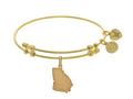 Brass With Yellow Finish Georgia Charm For Angelica Collection Bangle