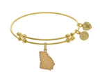 Brass With Yellow Finish Georgia Charm For Angelica Collection Bangle