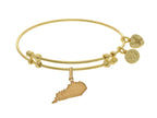 Brass With Yellow Finish Kentucky Charm For Angelica Collection Bangle