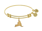 Brass With Yellow Finish New York Charm For Angelica Collection Bangle