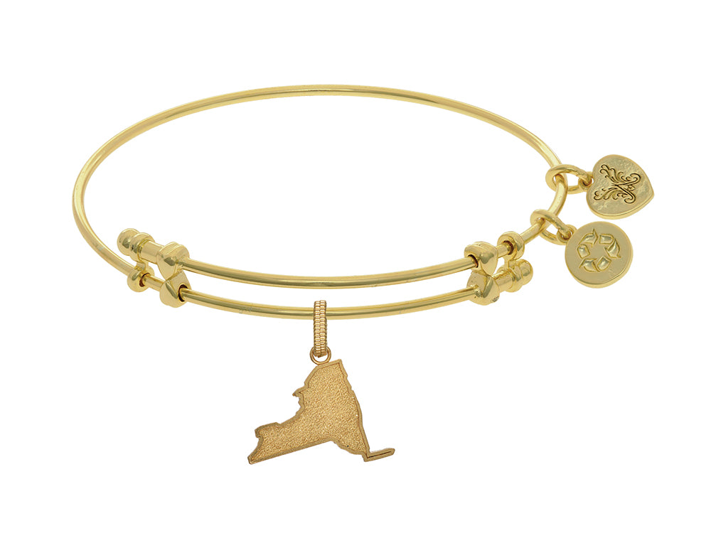 Brass With Yellow Finish New York Charm For Angelica Collection Bangle