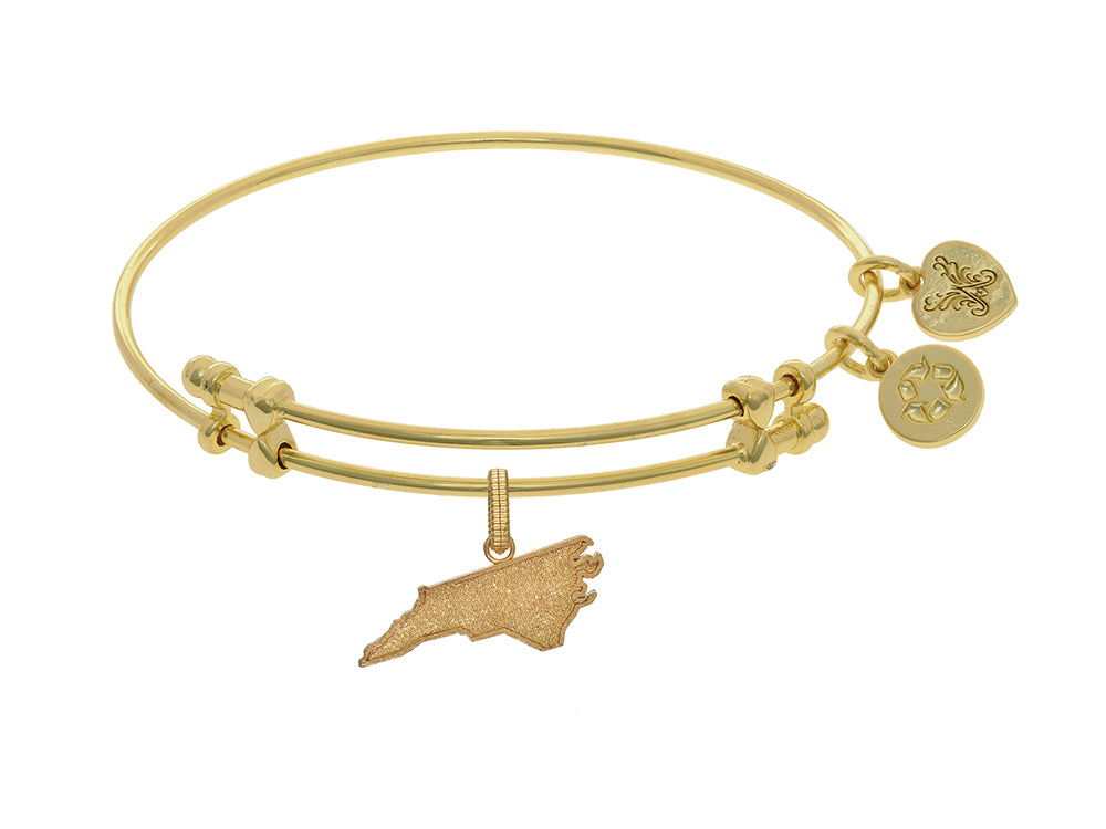 Brass With Yellow Finish North Carolina Charm For Angelica Collection Bangle