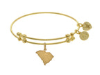 Brass With Yellow Finish South Carolina Charm For Angelica Collection Bangle