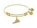 Brass With Yellow Finish Virginia Charm For Angelica Collection Bangle