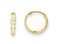 FJC Finejewelers 14k Yellow Gold Madi K CZ Hinged Hoop Children Earrings