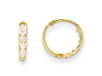 FJC Finejewelers 14k Yellow Gold Madi K CZ Hinged Hoop Children Earrings