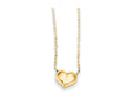 FJC Finejewelers 16 Inch 14k Yellow Gold Madi K Small Hollow Heart W/ Chain Children Necklace