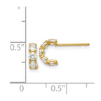 FJC Finejewelers 14k Yellow Gold Madi K CZ Children's Five Stone Hinged Hoop Post Earrings