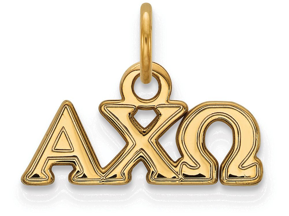 Logoart Sterling Silver Gp Alpha Chi Omega Extra Small Pendant