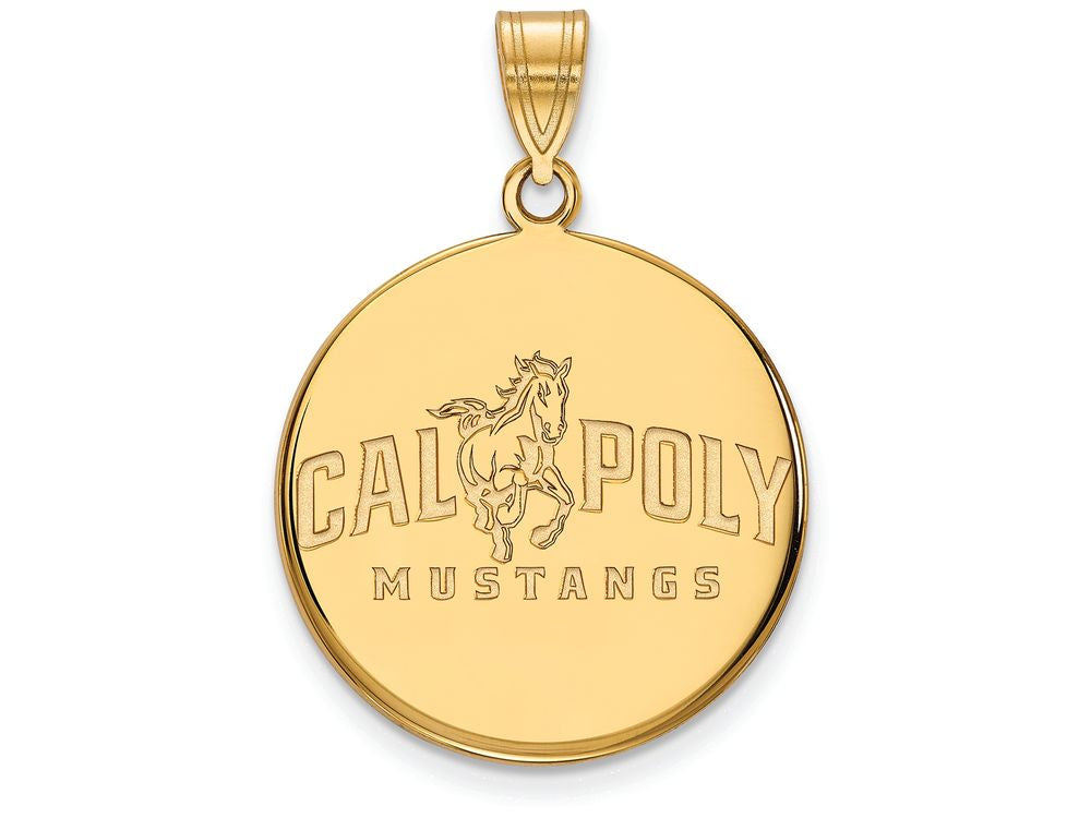 Logoart Sterling Silver Gp California Polytechnic State U Large Disc Pendant