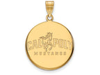 Logoart Sterling Silver Gp California Polytechnic State U Large Disc Pendant