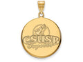 Logoart Sterling Silver Gp California State U San Bernardino Large  Disc Pendant