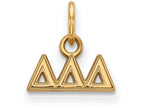 Logoart Sterling Silver Gp Delta Delta Delta Extra Small Pendant