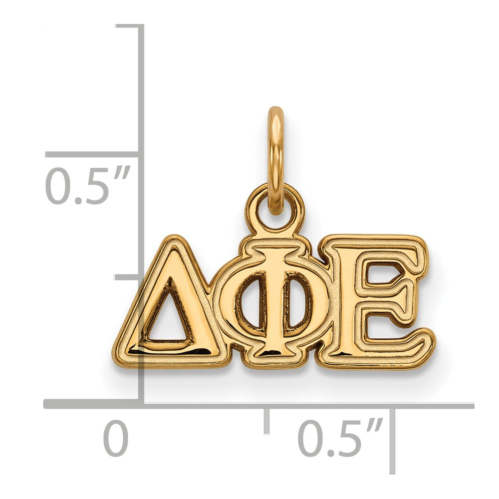 Logoart Sterling Silver Gp Delta Phi Epsilon Extra Small Pendant