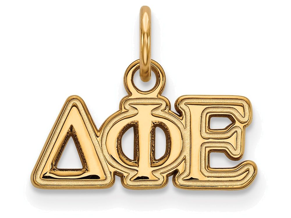 Logoart Sterling Silver Gp Delta Phi Epsilon Extra Small Pendant