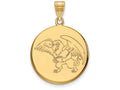 Logoart Sterling Silver Gp Misterling Silverouri Western State U Large Disc Pendant