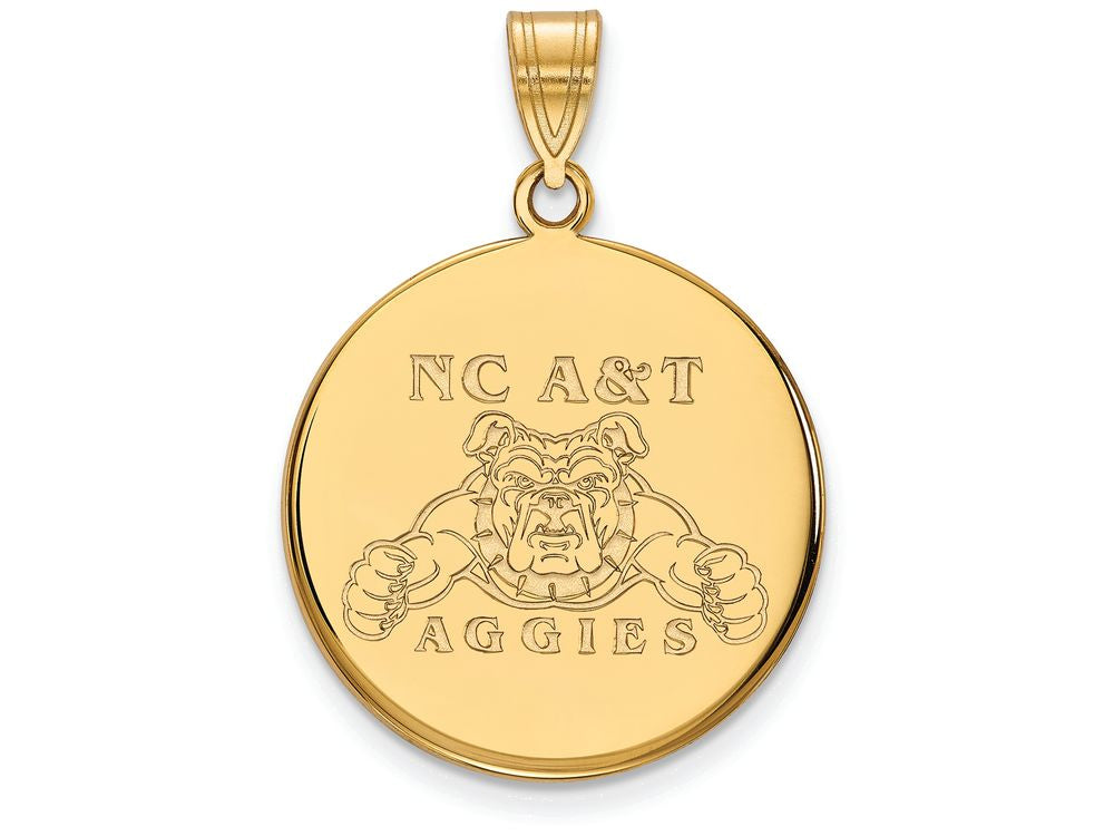 Logoart Sterling Silver Gp North Carolina Aandt Large Disc Pendant
