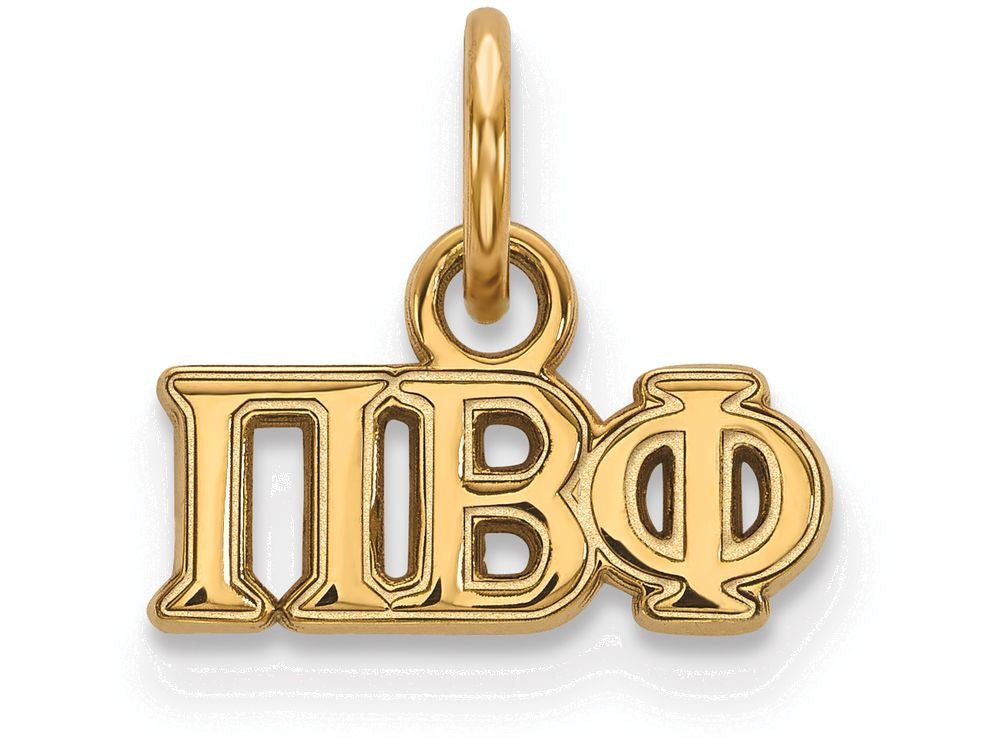 Logoart Sterling Silver Gp Pi Beta Phi Extra Small Pendant