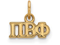 Logoart Sterling Silver Gp Pi Beta Phi Extra Small Pendant