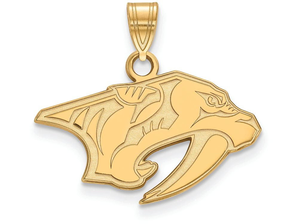Sterling Silver Gp Nhl Logoart Nashville Predators Small Pendant