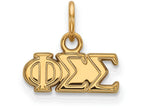 Logoart Sterling Silver Gp Phi Sigma Sigma Extra Small Pendant