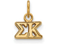 Logoart Sterling Silver Gp Sigma Kappa Extra Small Pendant