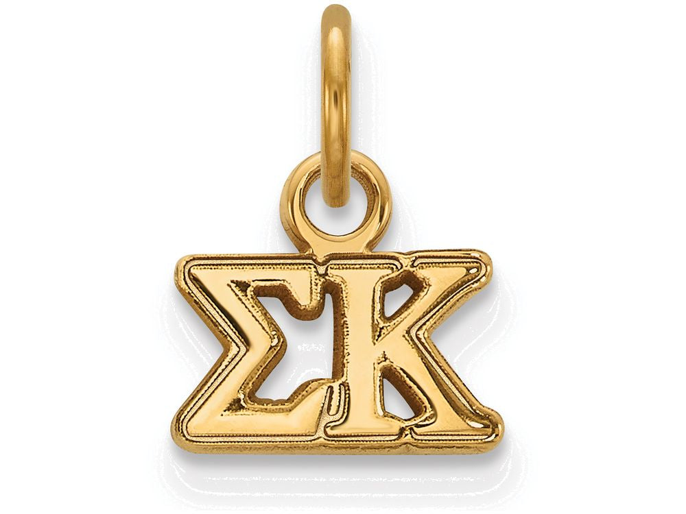 Logoart Sterling Silver Gp Sigma Kappa Extra Small Pendant