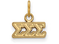Logoart Sterling Silver Gp Sigma Sigma Sigma Extra Small Pendant