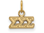 Logoart Sterling Silver Gp Sigma Sigma Sigma Extra Small Pendant