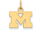 Logoart Sterling Silver Gp Michigan (univ Of) Extra Small Pendant
