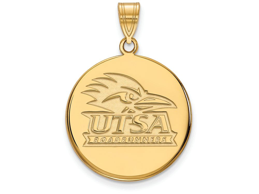 Logoart Sterling Silver Gp U Of Texas At San Antonio Large Disc Pendant