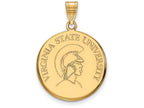 Logoart Sterling Silver Gp Virginia State University Large Disc Pendant