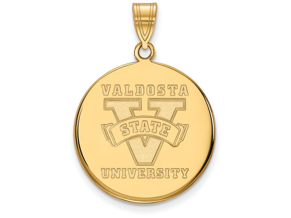 Logoart Sterling Silver Gp Valdosta State University Large Disc Pendant