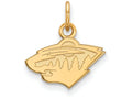 Sterling Silver Gp Nhl Logoart Minnesota Wild Extra Small Pendant