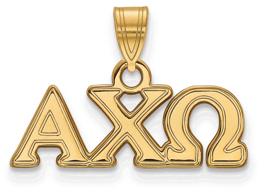 Logoart Sterling Silver Gp Alpha Chi Omega Small Pendant