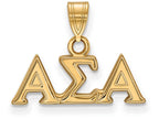 Logoart Sterling Silver Gp Alpha Sigma Alpha Small Pendant