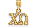 Logoart Sterling Silver Gp Chi Omega Small Pendant